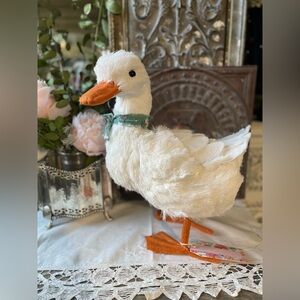 White sisal duck spring Easter decor farmhouse cottage French Country